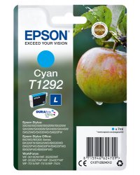 Epson T1292 - C13T12924012 - Tinte cyan - für Stylus SX230 SX235 SX430 SX438; WorkForce WF-3010 3520 3530 3540 7015 7515 7525